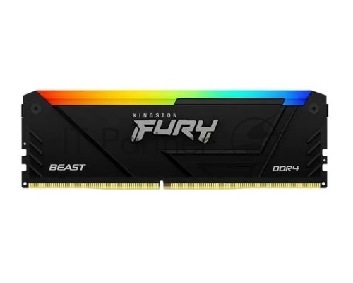 Оперативная память Kingston 16GB DDR4 3600MHz DIMM FURY Beast Black RGB XMP KF436C18BB2A/16 CL18, 1.35V 288-pin Non-ECC