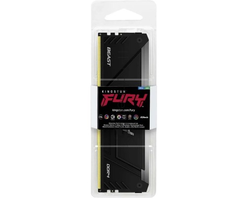 Оперативная память Kingston 8GB DDR4 3200MHz RGB DIMM FURY Beast Black RGB XMP KF432C16BB2A/8 CL16 1.35V 288-pin Non-ECC