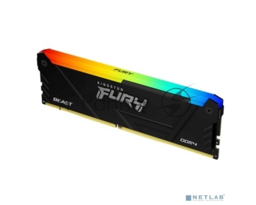 Оперативная память Kingston 8GB DDR4 3600MHz DIMM FURY Beast Black RGB XMP KF436C17BB2A/8 CL17, 1.35V  288-pin Non-ECC