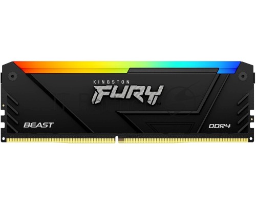 Оперативная память Kingston 16GB DDR4 2666MHz DIMM FURY Beast Black RGB PnP KF426C16BB2A/16 CL16, 1.2V 288-pin Non-ECC