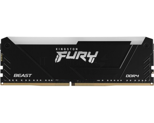 Оперативная память Kingston 16GB DDR4 2666MHz DIMM FURY Beast Black RGB PnP KF426C16BB2A/16 CL16, 1.2V 288-pin Non-ECC