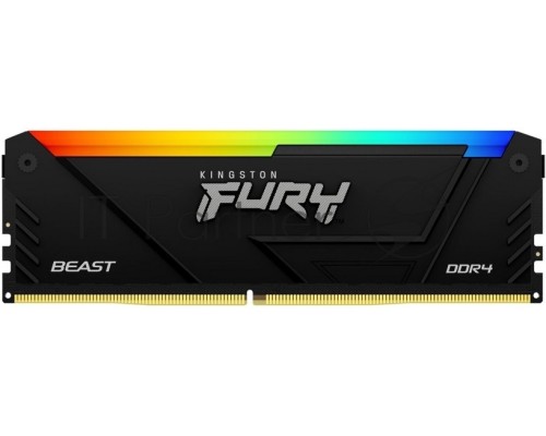 Оперативная память Kingston 16GB DDR4 2666MHz DIMM FURY Beast Black RGB PnP KF426C16BB2A/16 CL16, 1.2V 288-pin Non-ECC