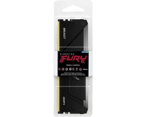 Оперативная память Kingston 16GB DDR4 2666MHz DIMM FURY Beast Black RGB PnP KF426C16BB2A/16 CL16, 1.2V 288-pin Non-ECC