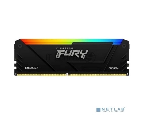 Оперативная память Kingston 16GB DDR4 3200MHz DIMM FURY Beast Black RGB XMP KF432C16BB2A/16 CL16, 1.35V 288-pin Non-ECC