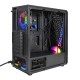 Компьютерный корпус Miditower ExeGate EVO-8225-EVO800 (ATX, БП EVO800RGB с вент. 12см, 2*USB+1*USB3.0, черный, 2 вент. с RGB подсветкой и полоса на передней панели, боковая панель - закаленное стекло)
