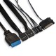 Компьютерный корпус Miditower ExeGate EVO-8225-EVO800 (ATX, БП EVO800RGB с вент. 12см, 2*USB+1*USB3.0, черный, 2 вент. с RGB подсветкой и полоса на передней панели, боковая панель - закаленное стекло)