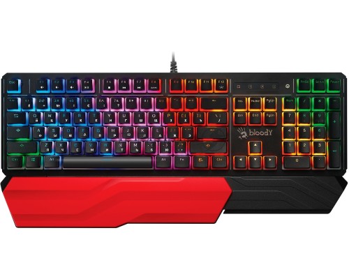 Клавиатура A4Tech Bloody B975P механическая черный USB Multimedia for gamer LED (подставка для запястий) (B975P)