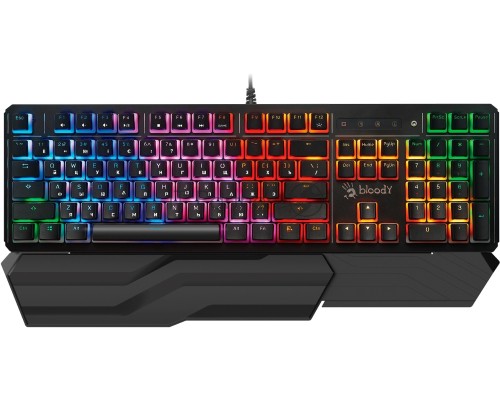 Клавиатура A4Tech Bloody B975P механическая черный USB Multimedia for gamer LED (подставка для запястий) (B975P)