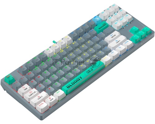 Клавиатура A4Tech Bloody S87 Energy механическая серый USB for gamer LED (S87 USB ENERGY ASH)