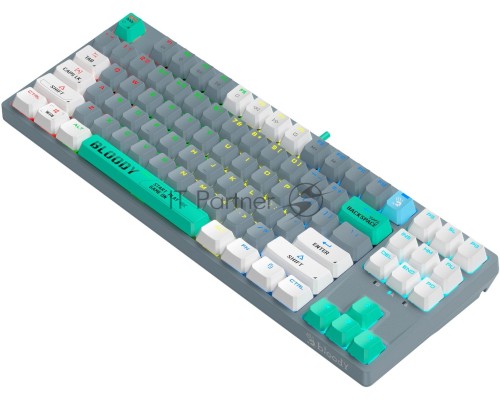 Клавиатура A4Tech Bloody S87 Energy механическая серый USB for gamer LED (S87 USB ENERGY ASH)