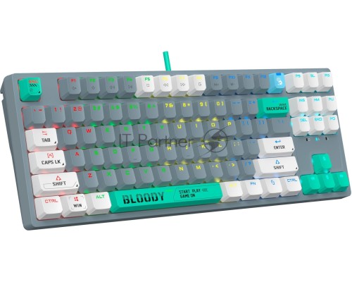 Клавиатура A4Tech Bloody S87 Energy механическая серый USB for gamer LED (S87 USB ENERGY ASH)