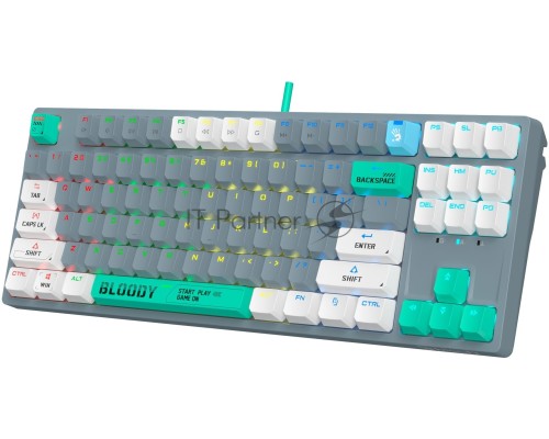 Клавиатура A4Tech Bloody S87 Energy механическая серый USB for gamer LED (S87 USB ENERGY ASH)
