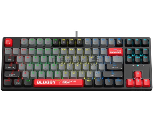 Клавиатура A4Tech Bloody S87 Energy механическая черный/красный USB for gamer LED (S87 USB ENERGY RED)