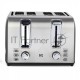 Тостер BQ T2001 Steel-Black, Мощность 1500 Вт, 7 степеней поджаривания, Функция подогрева, разморозки и 