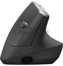 Мышь беспроводная Logitech MX Vertical черный/серебристый, 4000 dpi, радиоканал, Bluetooth, USB, кнопки - 6