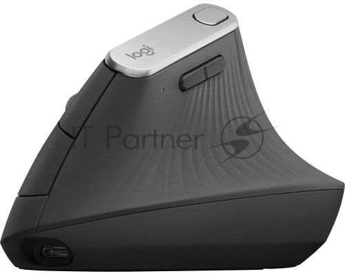 Мышь беспроводная Logitech MX Vertical черный/серебристый, 4000 dpi, радиоканал, Bluetooth, USB, кнопки - 6