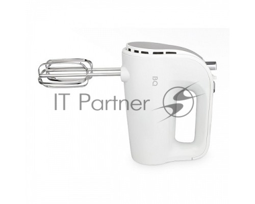 Миксер BQ MX423 White-Steel, Мощность 500 Вт, 5 скоростных режимов, Режим ТУРБО