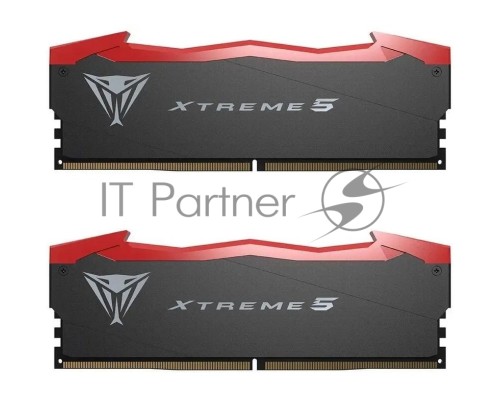 Оперативная память Patriot Viper Xtreme 5 Gaming DDR5 Общий объём памяти 32Гб Module capacity 16Гб Количество 2 7600 МГц Множитель частоты шины 38 1.45 В RGB черный PVX532G76C36K