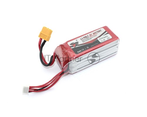Аккумулятор Li-Pol 14.8V 2000mAh формат 903475 разъем XT60-Plug