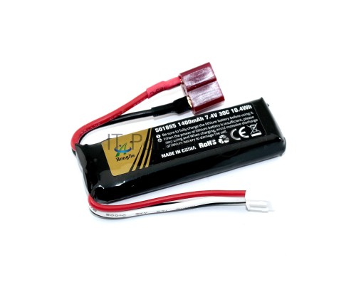 Аккумулятор Li-Pol 7.4v 501855 1400mah разъем T-plug