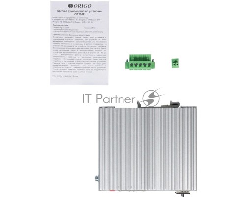 Коммутатор Unmanaged Industrial Switch 4x1000Base-T PoE, 2x1000Base-X SFP, PoE Budget 60W, Surge 4KV, -40 to 75°C