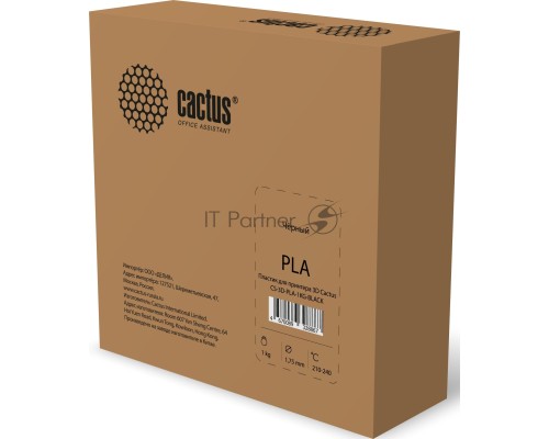 Пластик для принтера 3D Cactus CS-3D-PLA-1KG-BLACK PLA d1.75мм 1кг 1цв.