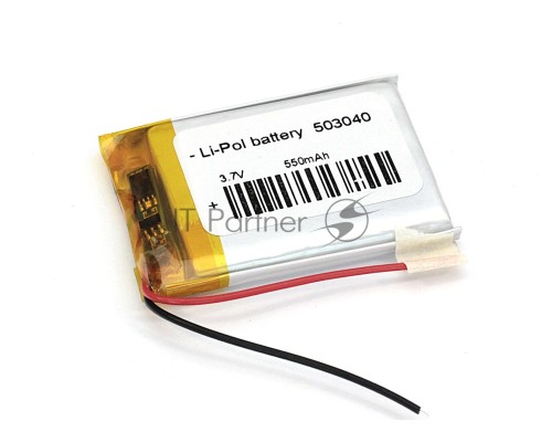 Аккумулятор Li-Pol (батарея) 5*30*40мм 2pin 3.7V/550mAh