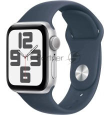 Смарт-часы Apple Watch SE 2023 A2722 40мм OLED корп.серебристый Sport Band разм.брасл.:S/M (MRE13LL/A)