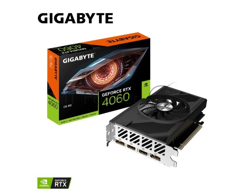 Видеокарта Gigabyte GV-N4060D6-8GD RTX4060 PCI-E 4.0 128bit GDDR6 2460/17000 HDMIx2 DPx2 HDCP Ret
