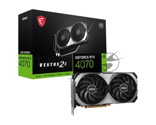Видеокарта MSI RTX4070 VENTUS 2X E 12G OC NVIDIA GeForce RTX 4070 PCI-E 4.0 12288Mb 192 GDDR6X 2505/21000 HDMIx1 DPx3 HDCP Ret