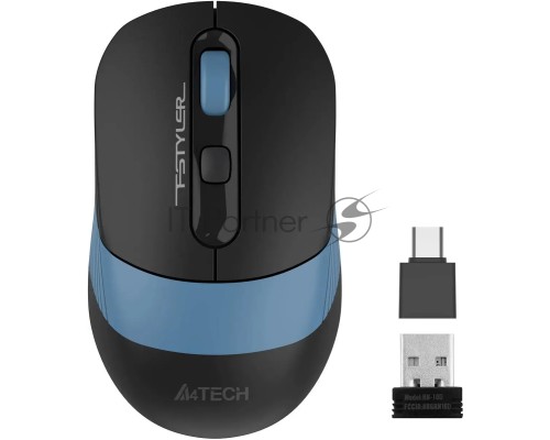 Мышь беспроводная A4Tech Fstyler FG10CS Air черный/синий, 2000 dpi, радиоканал, USB, кнопки - 4