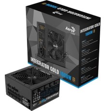 Блок питания Aerocool ATX 1000W Integrator Gold Gen.5 80+ gold (20+4pin) APFC 120mm fan LED 8xSATA Cab Manag RTL