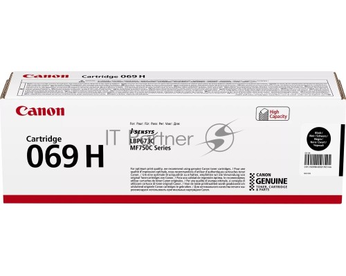 Картридж лазерный Canon 069HBK (5098C002/004) черный (7600 стр.) для Canon MF752Cdw/MF754Cdw, LBP673Cdw