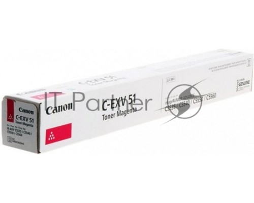 Тонер Canon C-EXV51M 0483С002 пурпурный туба для копира iR-ADV C5535/5535i/5540i/5550i/5560ii