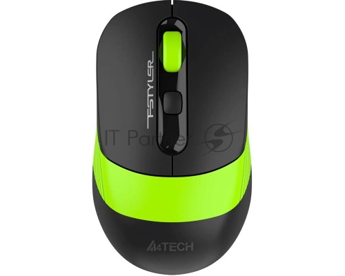 Мышь беспроводная A4Tech Fstyler FG10CS Air черный/зеленый, 2000 dpi, радиоканал, USB, кнопки - 4