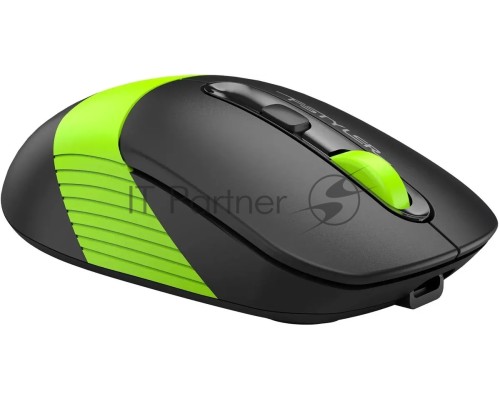 Мышь беспроводная A4Tech Fstyler FG10CS Air черный/зеленый, 2000 dpi, радиоканал, USB, кнопки - 4