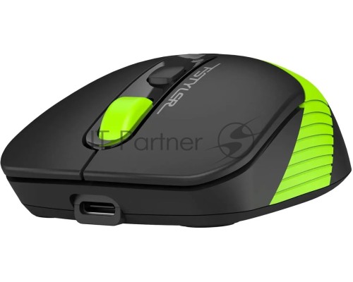 Мышь беспроводная A4Tech Fstyler FG10CS Air черный/зеленый, 2000 dpi, радиоканал, USB, кнопки - 4