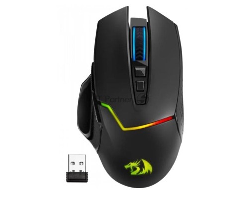 Мышь беспроводная Defender Redragon Mirage Pro черный, 8000 dpi, радиоканал, USB, кнопки - 9