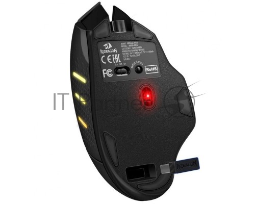 Мышь беспроводная Defender Redragon Mirage Pro черный, 8000 dpi, радиоканал, USB, кнопки - 9