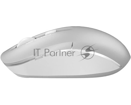 Мышь A4Tech Fstyler FB26CS Air серебристый/белый оптическая (2000dpi) silent беспроводная BT/Radio USB для ноутбука (4but)