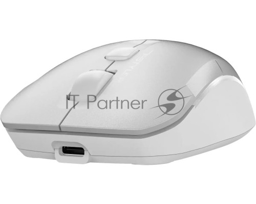 Мышь A4Tech Fstyler FB26CS Air серебристый/белый оптическая (2000dpi) silent беспроводная BT/Radio USB для ноутбука (4but)