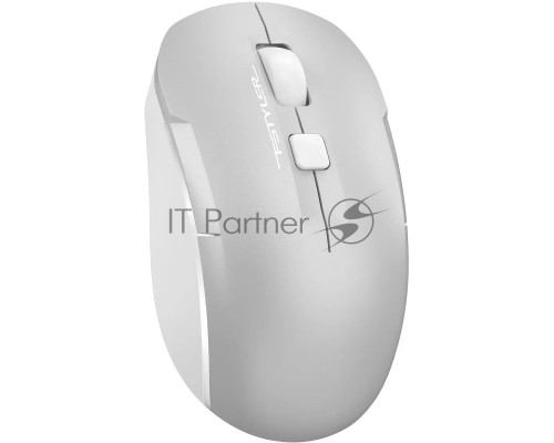 Мышь A4Tech Fstyler FB26CS Air серебристый/белый оптическая (2000dpi) silent беспроводная BT/Radio USB для ноутбука (4but)