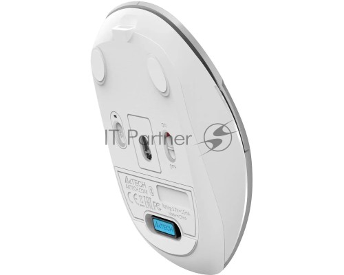Мышь A4Tech Fstyler FB26CS Air серебристый/белый оптическая (2000dpi) silent беспроводная BT/Radio USB для ноутбука (4but)