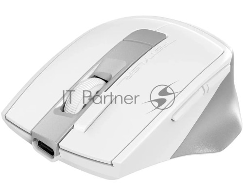 Мышь беспроводная A4Tech Fstyler FB45CS Air белый/серебристый, 2000 dpi, радиоканал, Bluetooth, USB, кнопки - 7