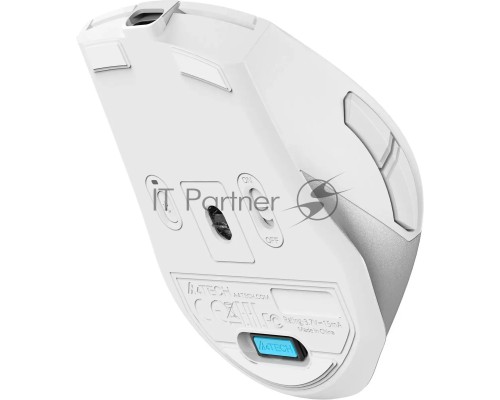 Мышь беспроводная A4Tech Fstyler FB45CS Air белый/серебристый, 2000 dpi, радиоканал, Bluetooth, USB, кнопки - 7