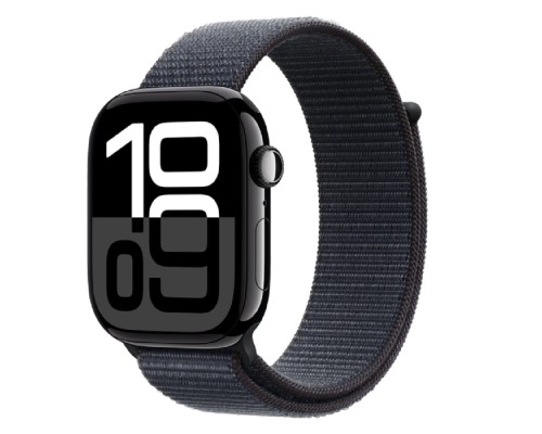 [Умные часы] Apple Watch Series 10 46mm Jet Black Aluminium Case with Ink Sport Loop (MWWR3LW/A)