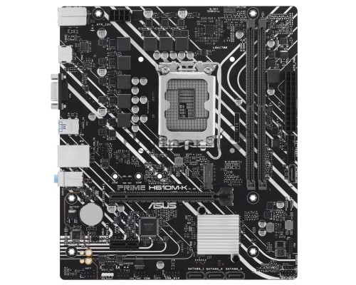 Материнская плата ASUS PRIME H610M-K, LGA 1700, Intel H610, 2xDDR5, 4xSATA, 1xM.2, 1xPCI-E 4.0 x16, 1x1Gb LAN, 2xUSB-A 3.2 Gen 1, 4xUSB-A 2.0, 1xHDMI, 1xVGA, 3x3.5 мм, 1xRS-232, 7.1, Micro-ATX
