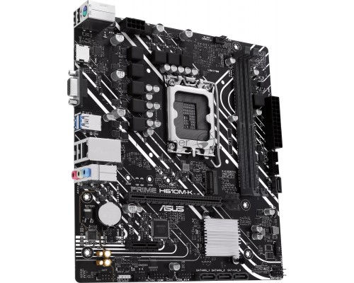 Материнская плата ASUS PRIME H610M-K, LGA 1700, Intel H610, 2xDDR5, 4xSATA, 1xM.2, 1xPCI-E 4.0 x16, 1x1Gb LAN, 2xUSB-A 3.2 Gen 1, 4xUSB-A 2.0, 1xHDMI, 1xVGA, 3x3.5 мм, 1xRS-232, 7.1, Micro-ATX