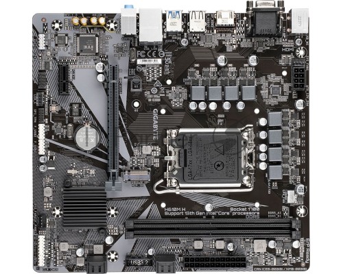 Материнская плата Gigabyte H610M H LGA1700, H610, 2*DDR5, D-Sub+HDMI, 4 SATA 6 Гб/с, M2, Audio, Gb LAN, USB 3.2, USB 2.0, COM*1 header, mATX