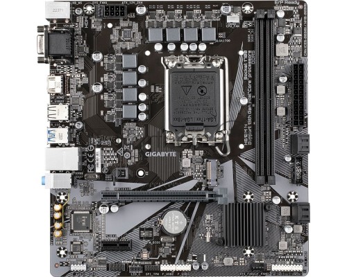 Материнская плата Gigabyte H610M H LGA1700, H610, 2*DDR5, D-Sub+HDMI, 4 SATA 6 Гб/с, M2, Audio, Gb LAN, USB 3.2, USB 2.0, COM*1 header, mATX